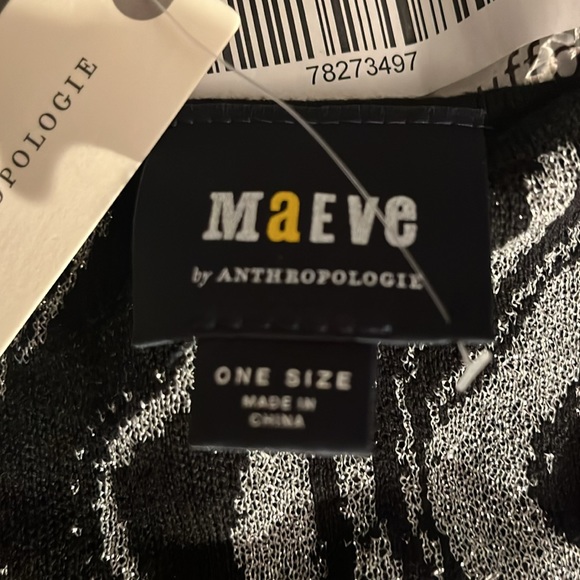 Maeve by Anthropologie Cropped Marble Vest only!Size:ALL; Silver and Black Motif - Picture 3 of 4